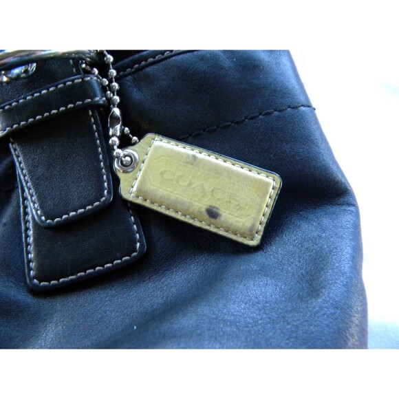 Vintage Coach Black Leather Soho Handbag Shoulder Purse D05D-9544 - Picture 11 of 11